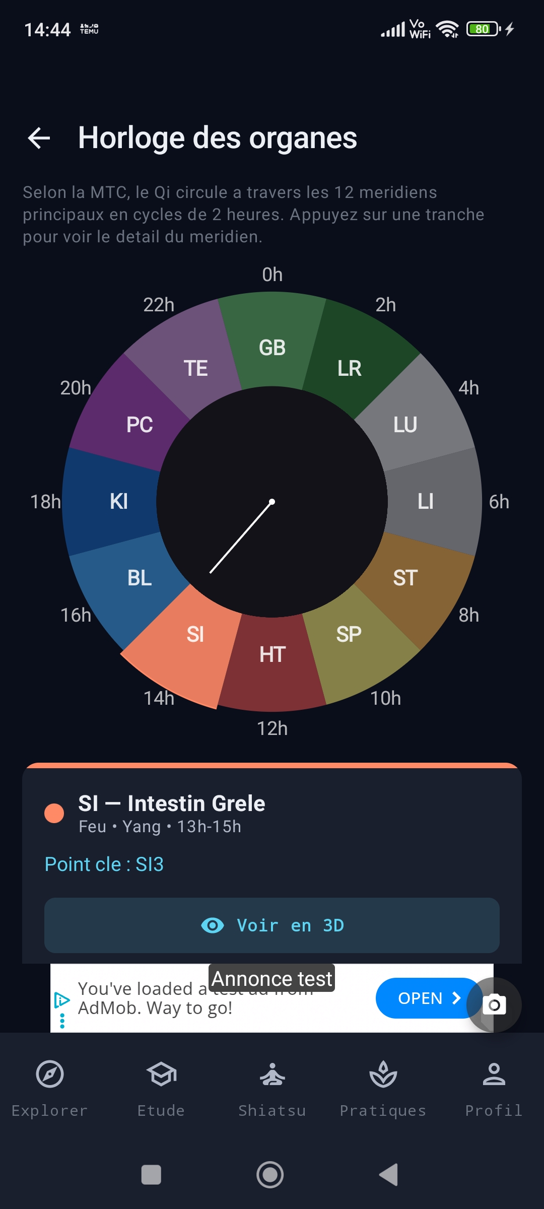 Horloge des organes
