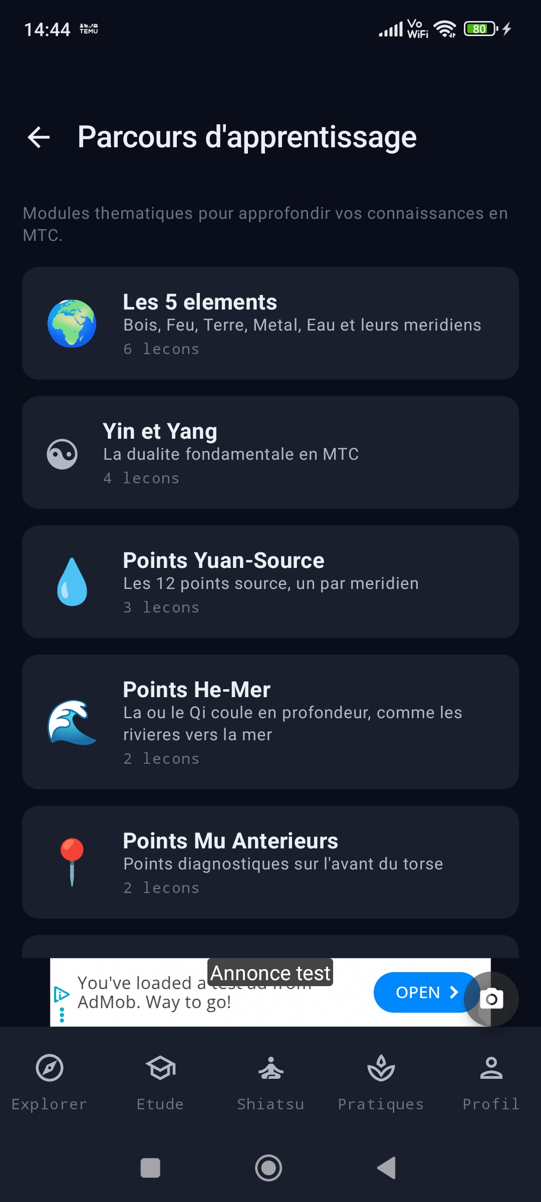 Parcours d'apprentissage